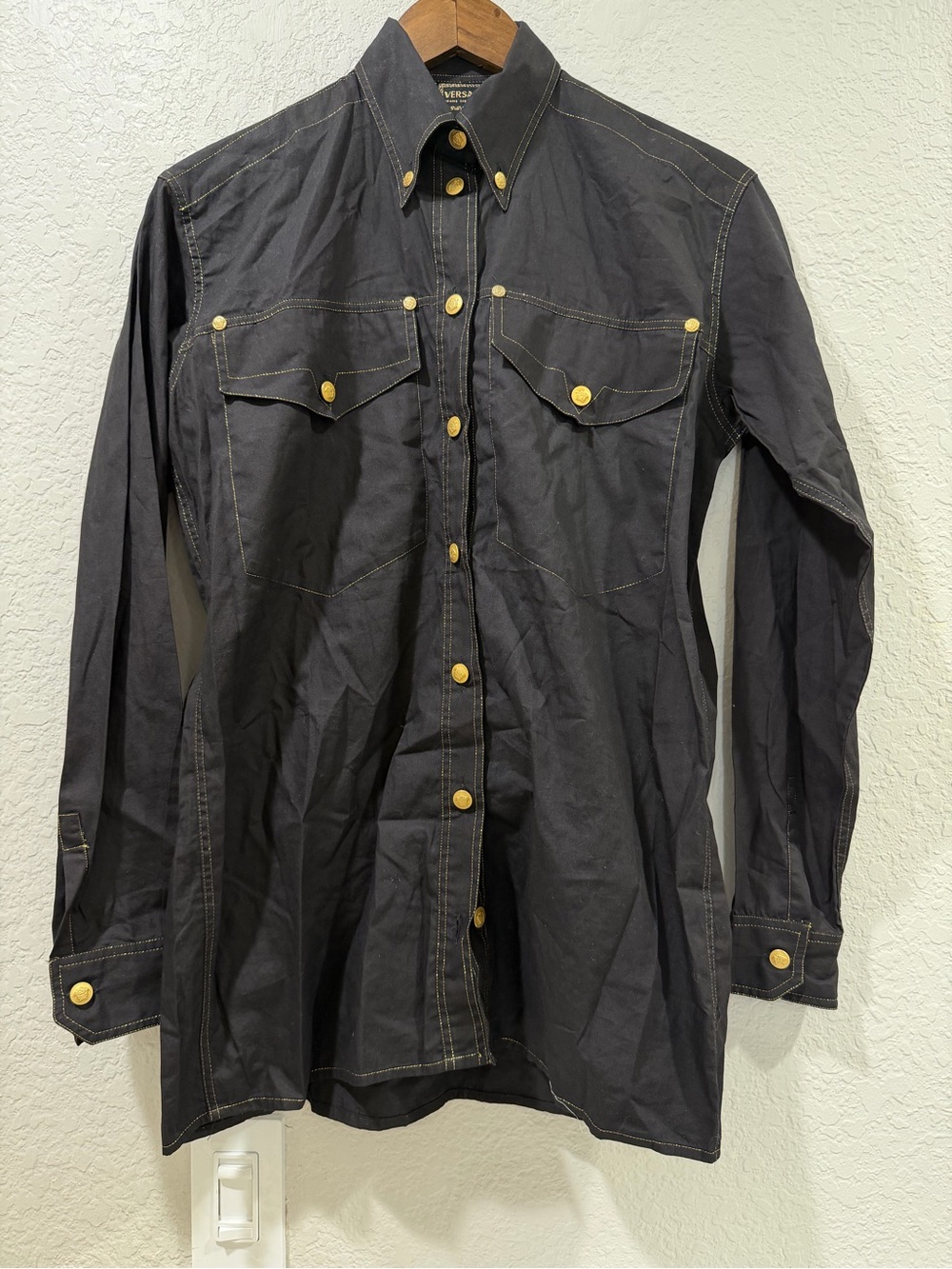 Versace Jeans Vintage Men’s Western Medusa Shirt Size Small